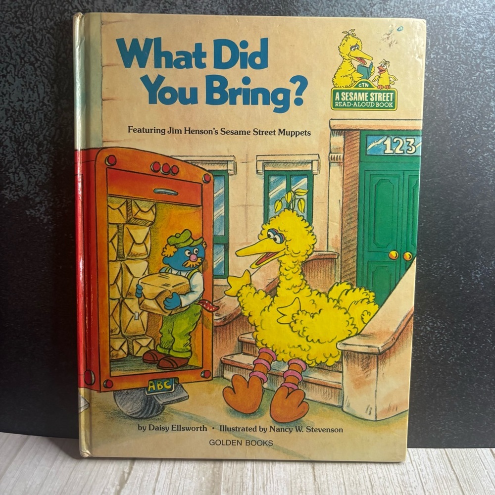 Vintage What Did You Bring? Sesame Street Hardcover - Big Bird Cover